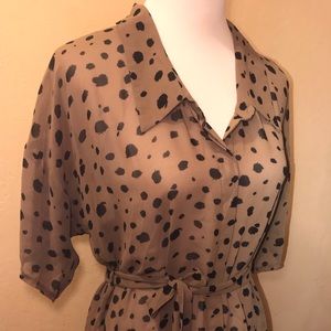 ✨Leopard Print Sheer Top✨